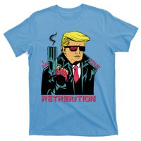 Funny Trump 2024 Cartoon I Am Your Retribution Trumpinator I'll Be Back 2024 T-Shirt