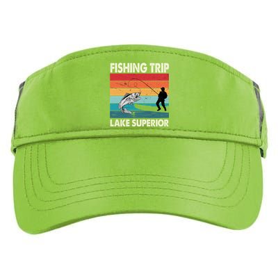 Fishing Trip 2024 Lake Superior Minnesota Gift Adult Drive Performance Visor