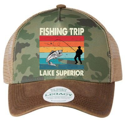 Fishing Trip 2024 Lake Superior Minnesota Gift Legacy Tie Dye Trucker Hat