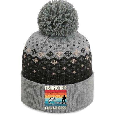 Fishing Trip 2024 Lake Superior Minnesota Gift The Baniff Cuffed Pom Beanie