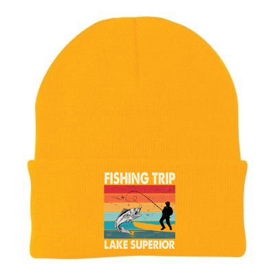 Fishing Trip 2024 Lake Superior Minnesota Gift Knit Cap Winter Beanie