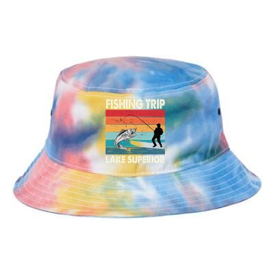 Fishing Trip 2024 Lake Superior Minnesota Gift Tie Dye Newport Bucket Hat