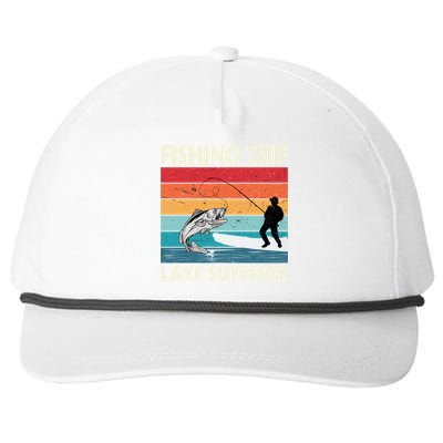 Fishing Trip 2024 Lake Superior Minnesota Gift Snapback Five-Panel Rope Hat