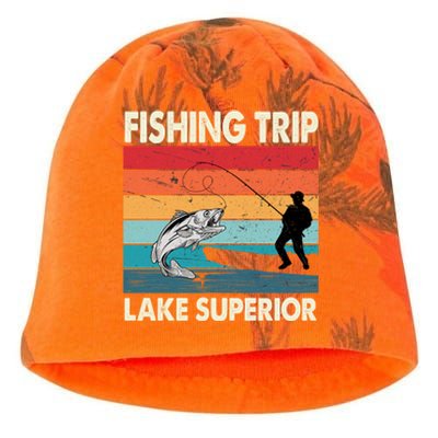 Fishing Trip 2024 Lake Superior Minnesota Gift Kati - Camo Knit Beanie