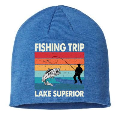 Fishing Trip 2024 Lake Superior Minnesota Gift Sustainable Beanie