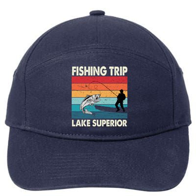 Fishing Trip 2024 Lake Superior Minnesota Gift 7-Panel Snapback Hat