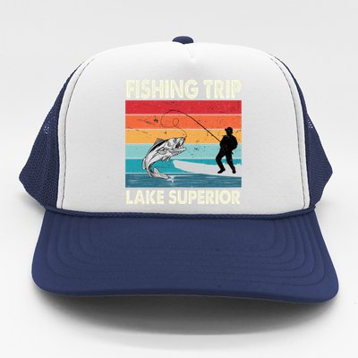 Fishing Trip 2024 Lake Superior Minnesota Gift Trucker Hat