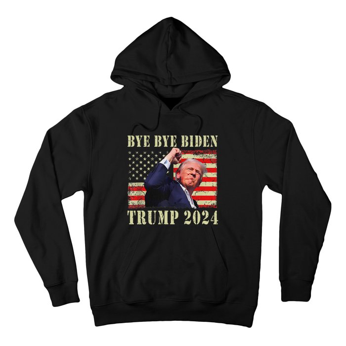 Funny Trump 2024 Bye Bye Biden Dropped Out Election 2024 Hoodie