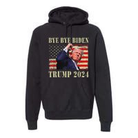 Funny Trump 2024 Bye Bye Biden Dropped Out Election 2024 Premium Hoodie