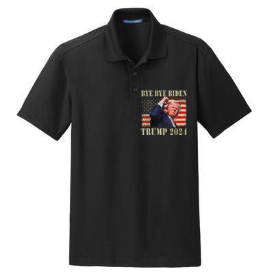 Funny Trump 2024 Bye Bye Biden Dropped Out Election 2024 Dry Zone Grid Polo