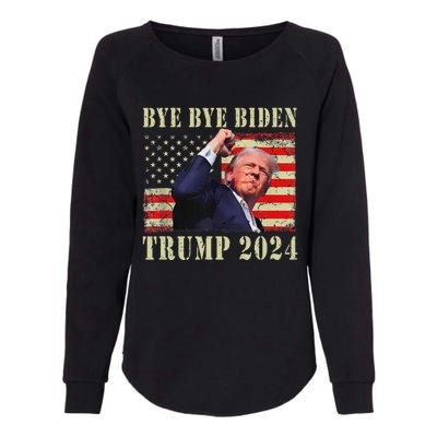 Funny Trump 2024 Bye Bye Biden Dropped Out Election 2024 Womens California Wash Sweatshirt