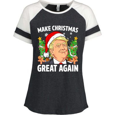 Funny Trump 2024 Make Christmas Great Again Women Gift Enza Ladies Jersey Colorblock Tee