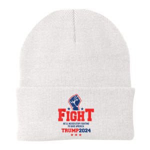 Fight Trump 2024 HeLl Never Stop Fighting To Save America Knit Cap Winter Beanie