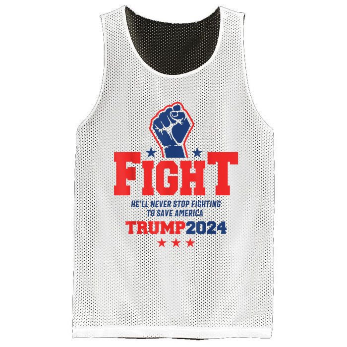 Fight Trump 2024 HeLl Never Stop Fighting To Save America Mesh Reversible Basketball Jersey Tank