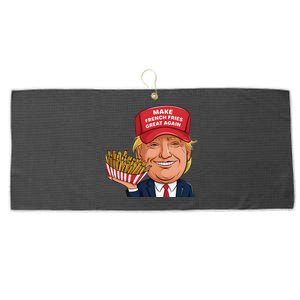 Funny Trump 2024 French Fry Make French Fries Great Again Large Microfiber Waffle Golf Towel