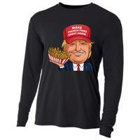 Funny Trump 2024 French Fry Make French Fries Great Again Cooling Performance Long Sleeve Crew