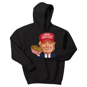 Funny Trump 2024 French Fry Make French Fries Great Again Kids Hoodie