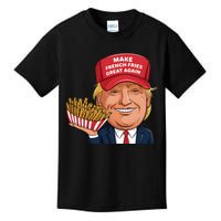 Funny Trump 2024 French Fry Make French Fries Great Again Kids T-Shirt