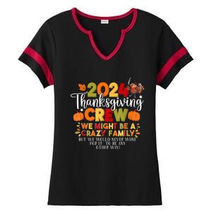 Family Thanksgiving 2024 Thanksgiving Crew Matching Group Ladies Halftime Notch Neck Tee