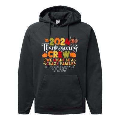 Family Thanksgiving 2024 Thanksgiving Crew Matching Group Performance Fleece Hoodie