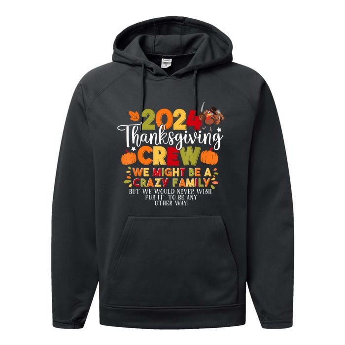 Family Thanksgiving 2024 Thanksgiving Crew Matching Group Performance Fleece Hoodie