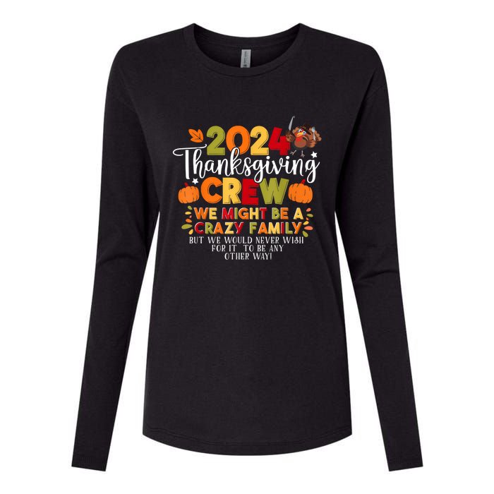 Family Thanksgiving 2024 Thanksgiving Crew Matching Group Womens Cotton Relaxed Long Sleeve T-Shirt