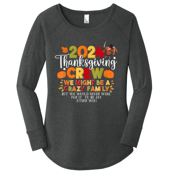 Family Thanksgiving 2024 Thanksgiving Crew Matching Group Women's Perfect Tri Tunic Long Sleeve Shirt