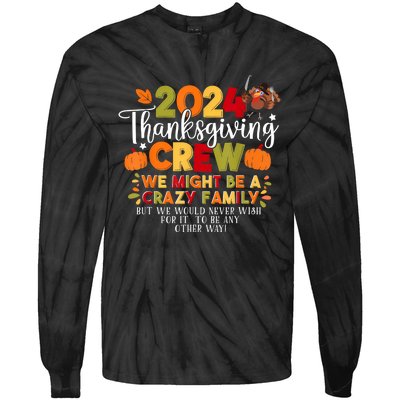 Family Thanksgiving 2024 Thanksgiving Crew Matching Group Tie-Dye Long Sleeve Shirt