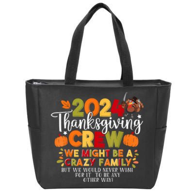 Family Thanksgiving 2024 Thanksgiving Crew Matching Group Zip Tote Bag