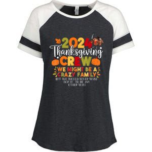 Family Thanksgiving 2024 Thanksgiving Crew Matching Group Enza Ladies Jersey Colorblock Tee