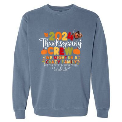 Family Thanksgiving 2024 Thanksgiving Crew Matching Group Garment-Dyed Sweatshirt