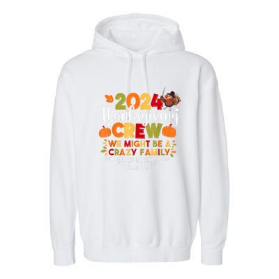 Family Thanksgiving 2024 Thanksgiving Crew Matching Group Garment-Dyed Fleece Hoodie