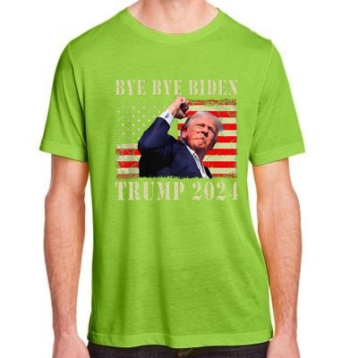 Funny Trump 2024 Bye Bye Biden Dropped Out Election 2024 Adult ChromaSoft Performance T-Shirt