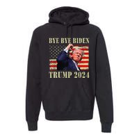 Funny Trump 2024 Bye Bye Biden Dropped Out Election 2024 Premium Hoodie