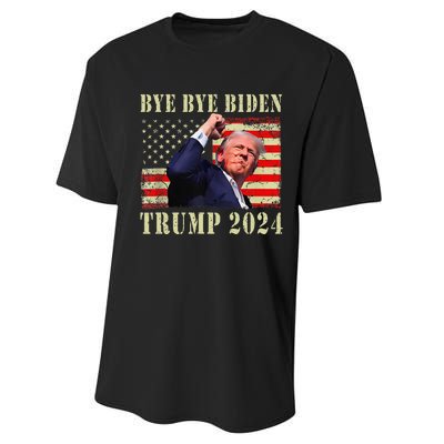 Funny Trump 2024 Bye Bye Biden Dropped Out Election 2024 Performance Sprint T-Shirt