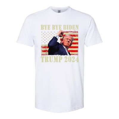 Funny Trump 2024 Bye Bye Biden Dropped Out Election 2024 Softstyle CVC T-Shirt