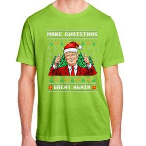 Funny Trump 2024 Make Christmas Great Again Ugly Sweater Adult ChromaSoft Performance T-Shirt