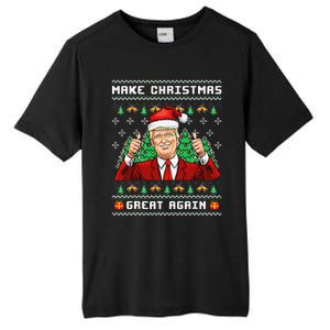 Funny Trump 2024 Make Christmas Great Again Ugly Sweater Tall Fusion ChromaSoft Performance T-Shirt