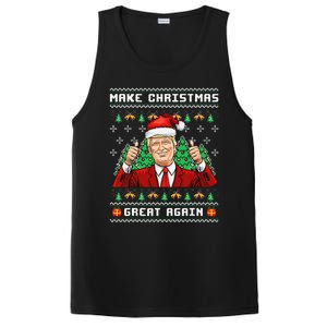 Funny Trump 2024 Make Christmas Great Again Ugly Sweater PosiCharge Competitor Tank