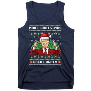 Funny Trump 2024 Make Christmas Great Again Ugly Sweater Tank Top