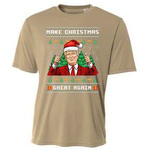 Funny Trump 2024 Make Christmas Great Again Ugly Sweater Cooling Performance Crew T-Shirt