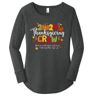 Family Thanksgiving 2024 Thanksgiving Crew Turkey Matching Women's Perfect Tri Tunic Long Sleeve Shirt