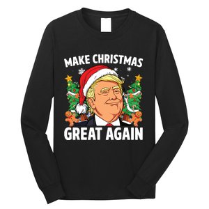 Funny Trump 2024 Make Christmas Great Again Long Sleeve Shirt