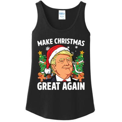 Funny Trump 2024 Make Christmas Great Again Ladies Essential Tank