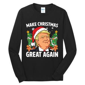 Funny Trump 2024 Make Christmas Great Again Tall Long Sleeve T-Shirt