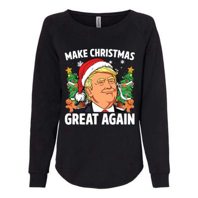 Funny Trump 2024 Make Christmas Great Again Womens California Wash Sweatshirt