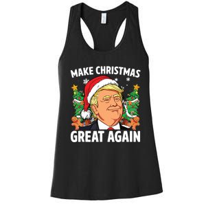 Funny Trump 2024 Make Christmas Great Again Women's Racerback Tank