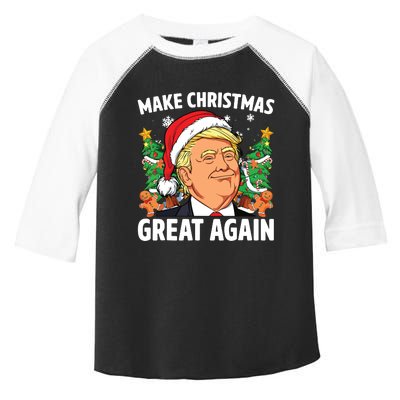 Funny Trump 2024 Make Christmas Great Again Toddler Fine Jersey T-Shirt