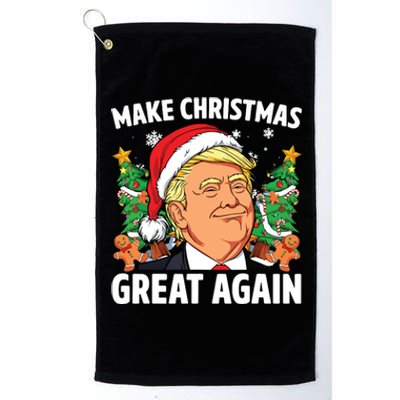 Funny Trump 2024 Make Christmas Great Again Platinum Collection Golf Towel