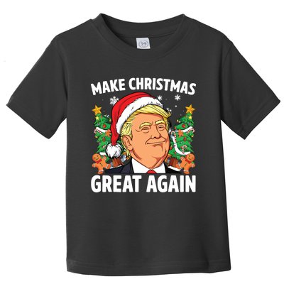 Funny Trump 2024 Make Christmas Great Again Toddler T-Shirt